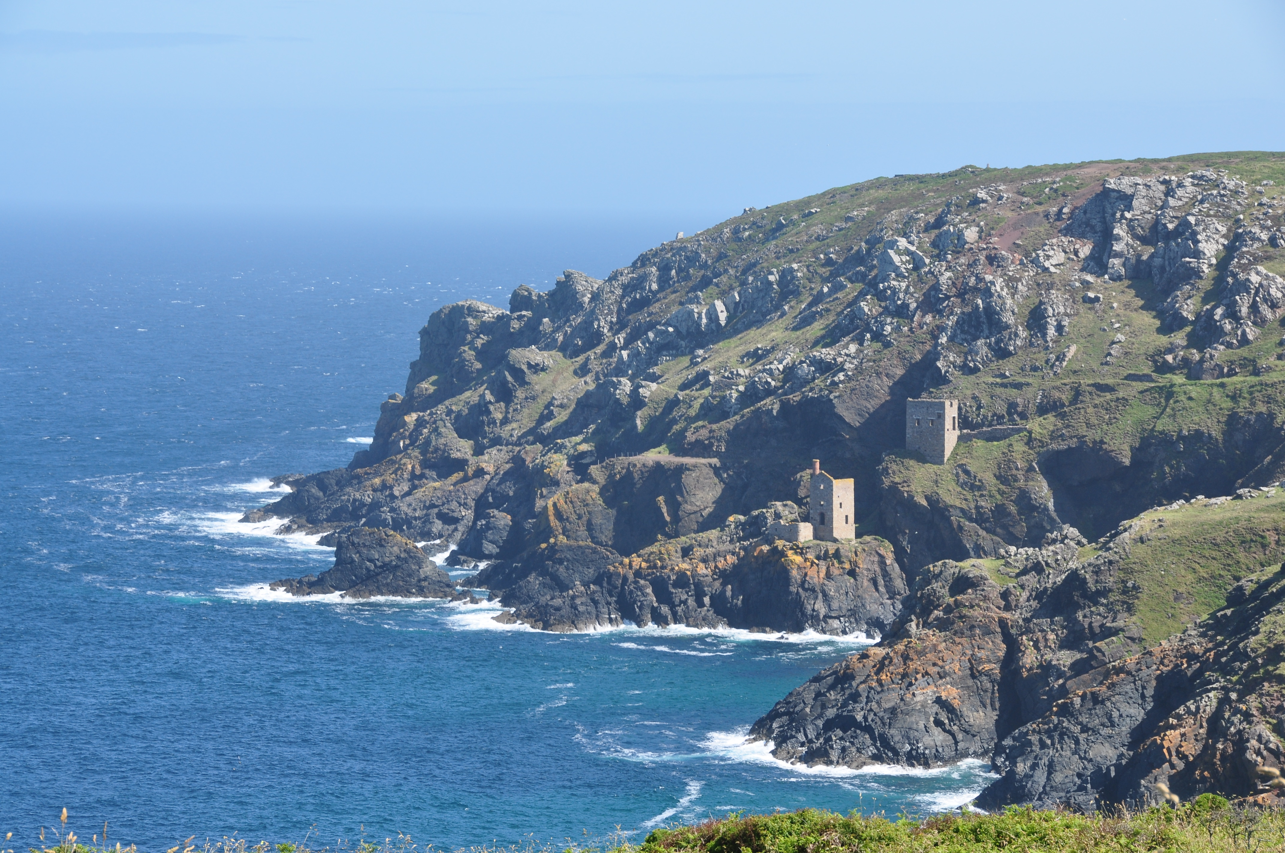 The Crowns engine houses on the cliffs at Botallack