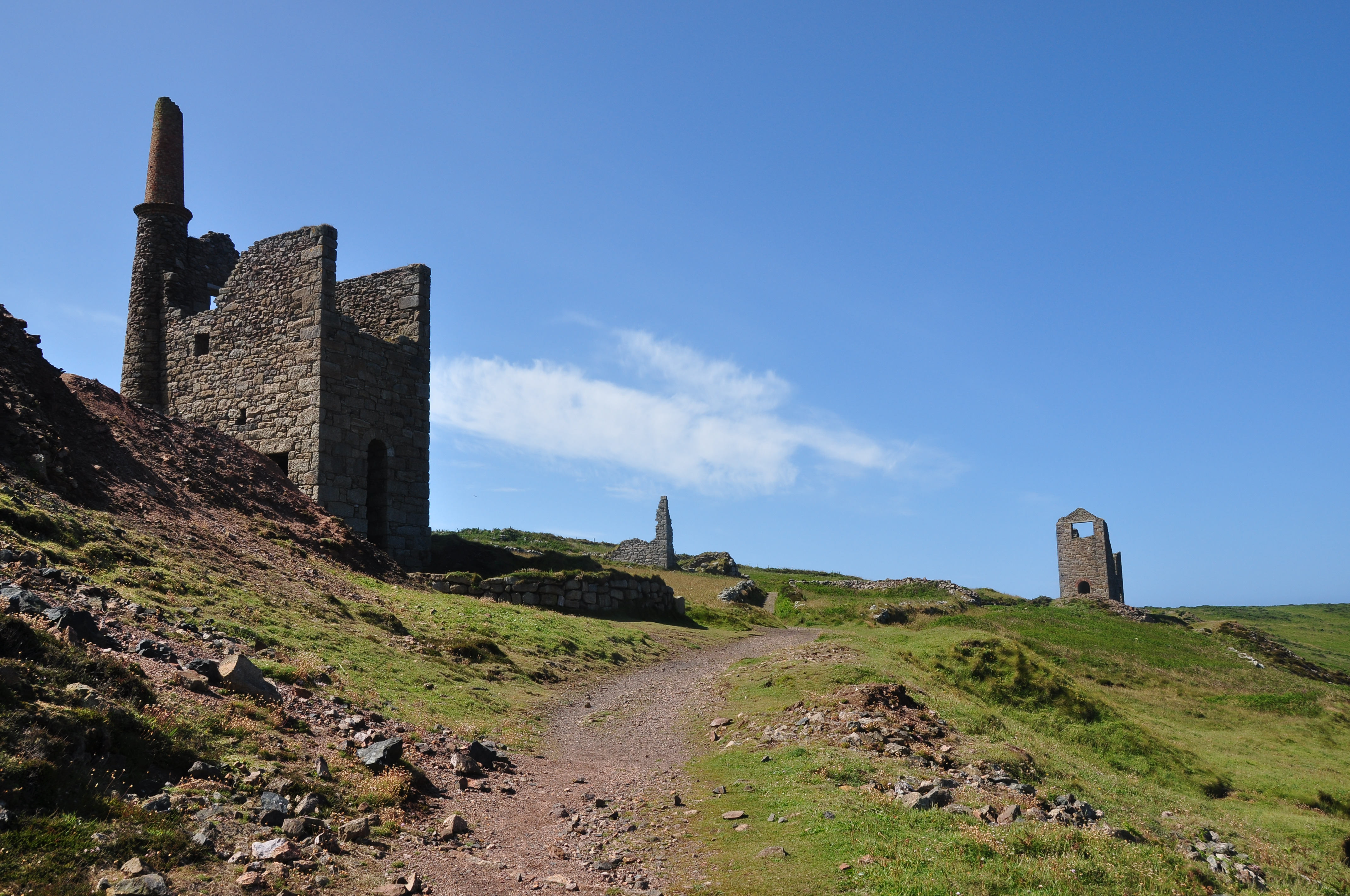The South West Coast Path through Botallack Mine